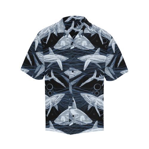 Shark Print Pattern Hawaiian Shirt