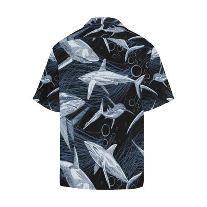 Shark Print Pattern Hawaiian Shirt