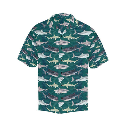 Shark Style Print Hawaiian Shirt