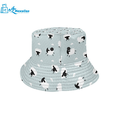 Sheep polka dot cloud pattern Unisex Bucket Hat