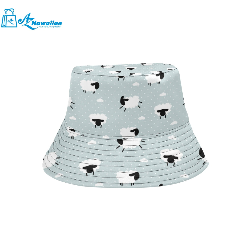 Sheep polka dot cloud pattern Unisex Bucket Hat