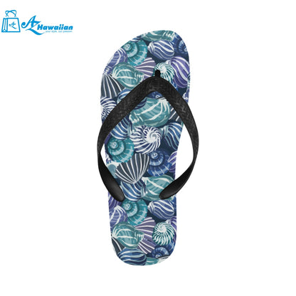 Shell design pattern Unisex Flip Flops