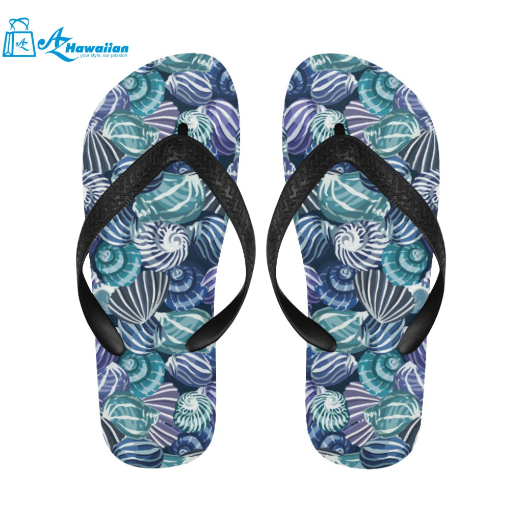 Shell design pattern Unisex Flip Flops