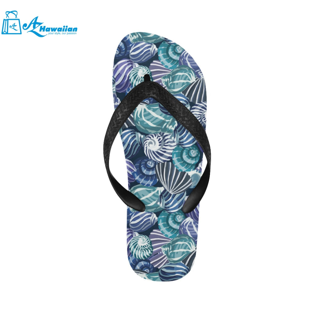 Shell design pattern Unisex Flip Flops