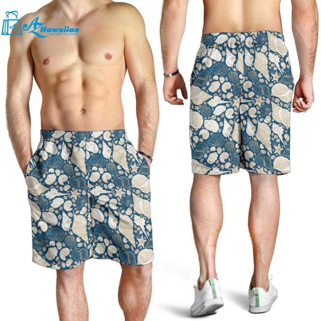 Shell Polynesian Tribal Design Pattern Men Shorts