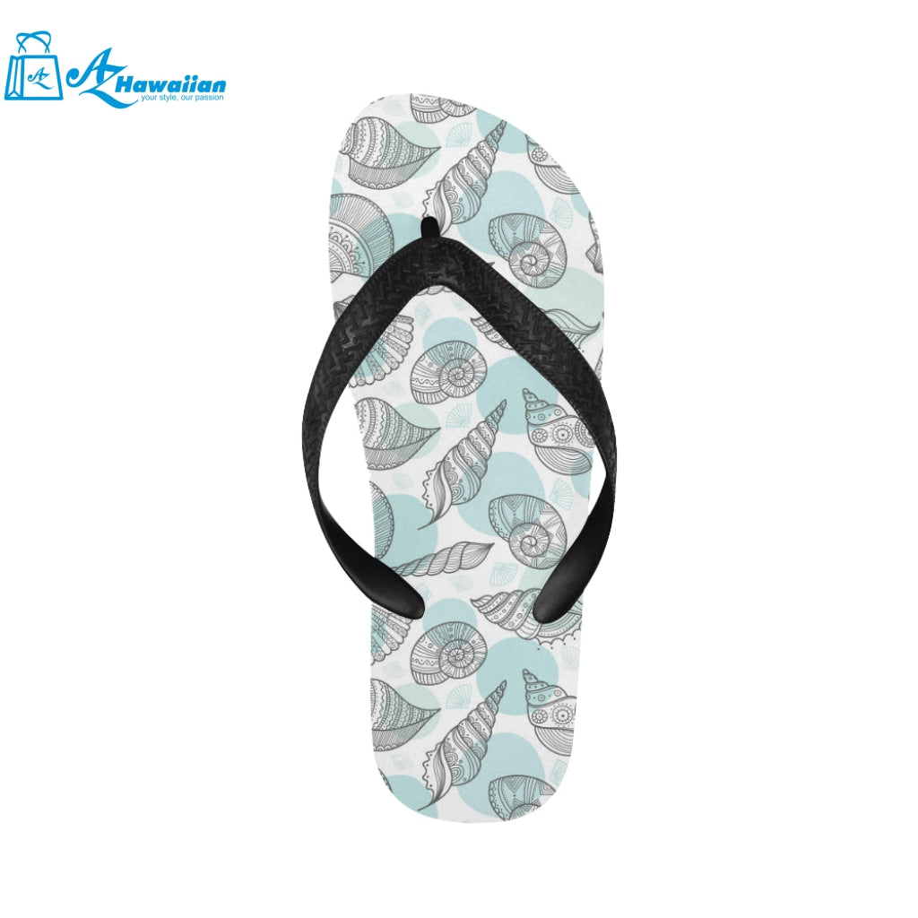 Shell polynesian tribal Unisex Flip Flops