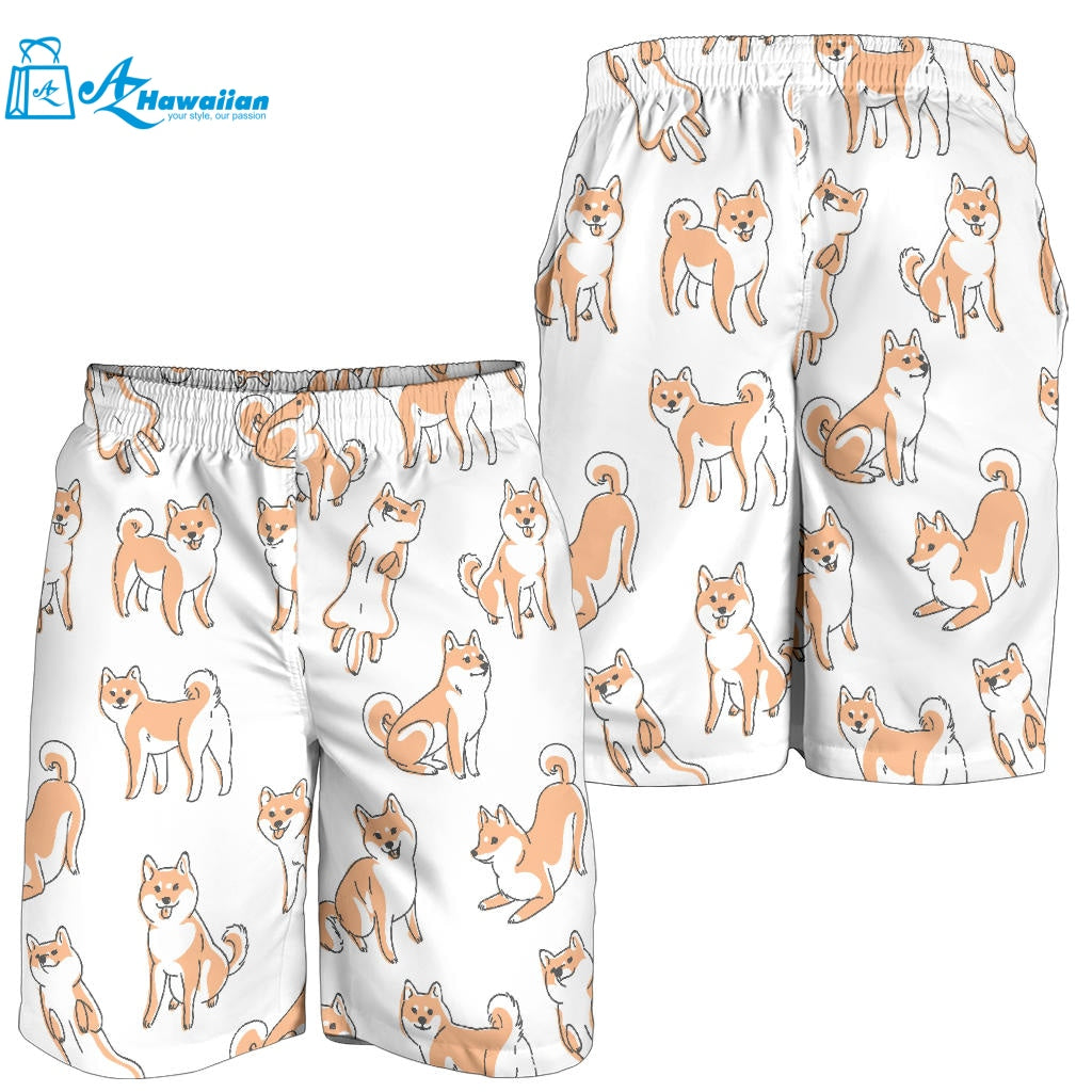 Shiba Inu Dog Pattern Men Shorts