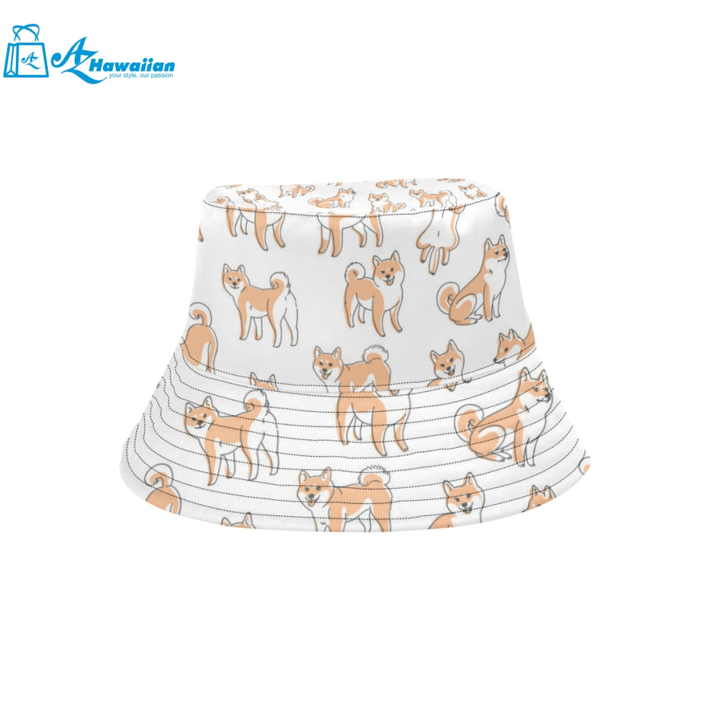 shiba inu dog pattern Unisex Bucket Hat