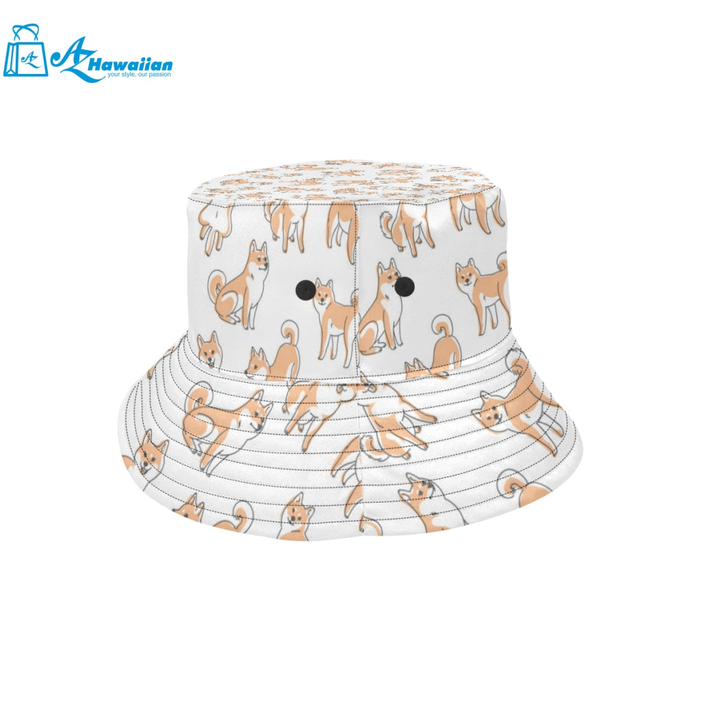 shiba inu dog pattern Unisex Bucket Hat