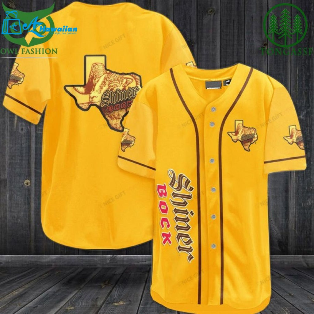 Shiner Bock Baseball Jersey Shirt