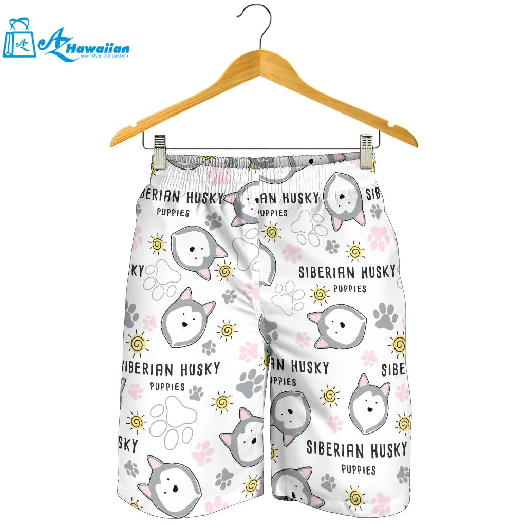 Siberian Husky Design Pattern Men Shorts