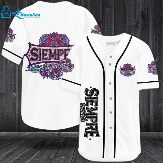 Siempre Tequila All Over Print Unisex Baseball Jersey 