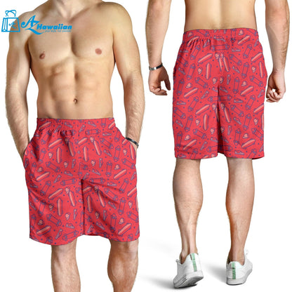 Skate Board Pattern Print Design 01 Men Shorts