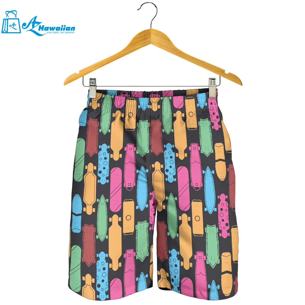 Skate Board Pattern Print Design 02 Men Shorts