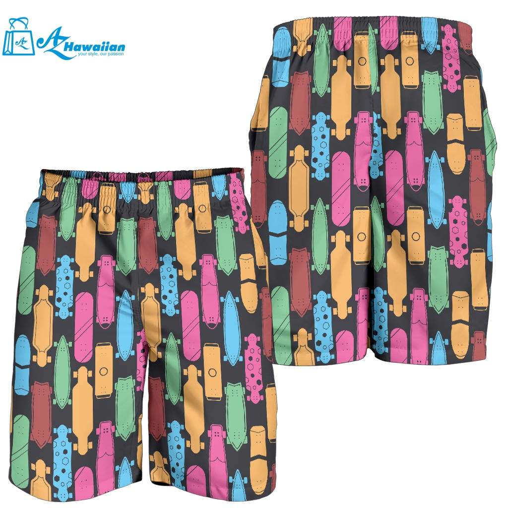 Skate Board Pattern Print Design 02 Men Shorts