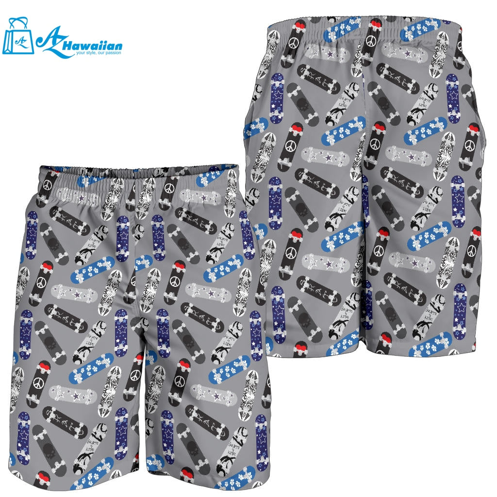 Skate Board Pattern Print Design 03 Men Shorts