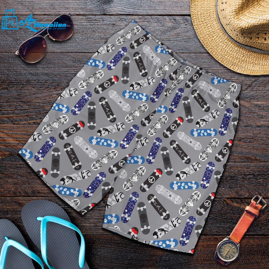 Skate Board Pattern Print Design 03 Men Shorts