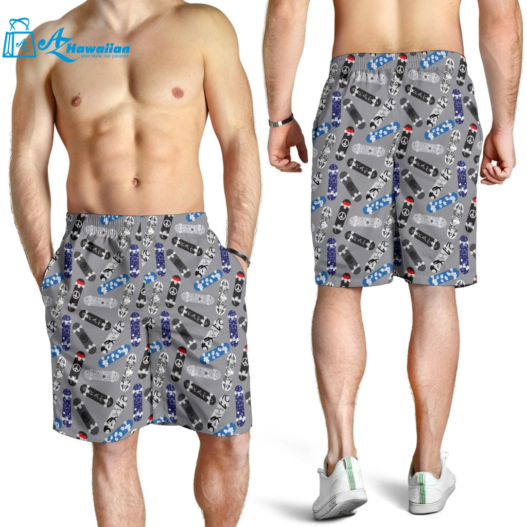 Skate Board Pattern Print Design 03 Men Shorts