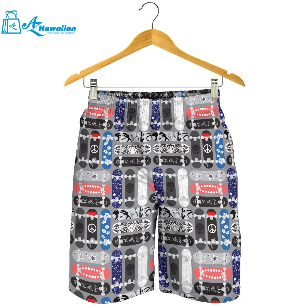 Skate Board Pattern Print Design 04 Men Shorts