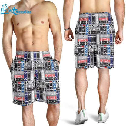 Skate Board Pattern Print Design 04 Men Shorts