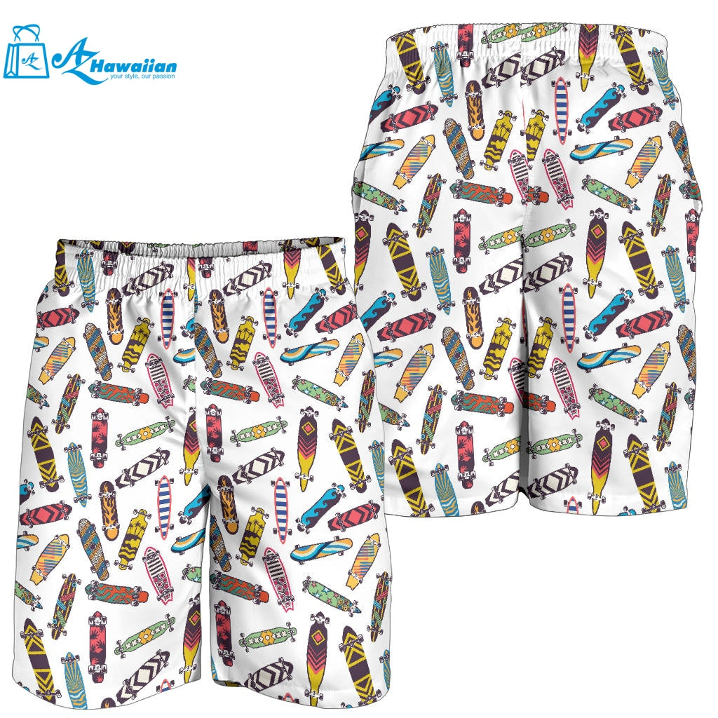 Skate Board Pattern Print Design 05 Men Shorts