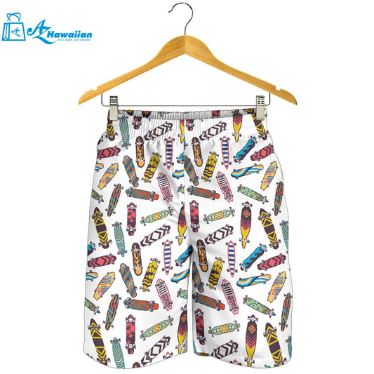 Skate Board Pattern Print Design 05 Men Shorts