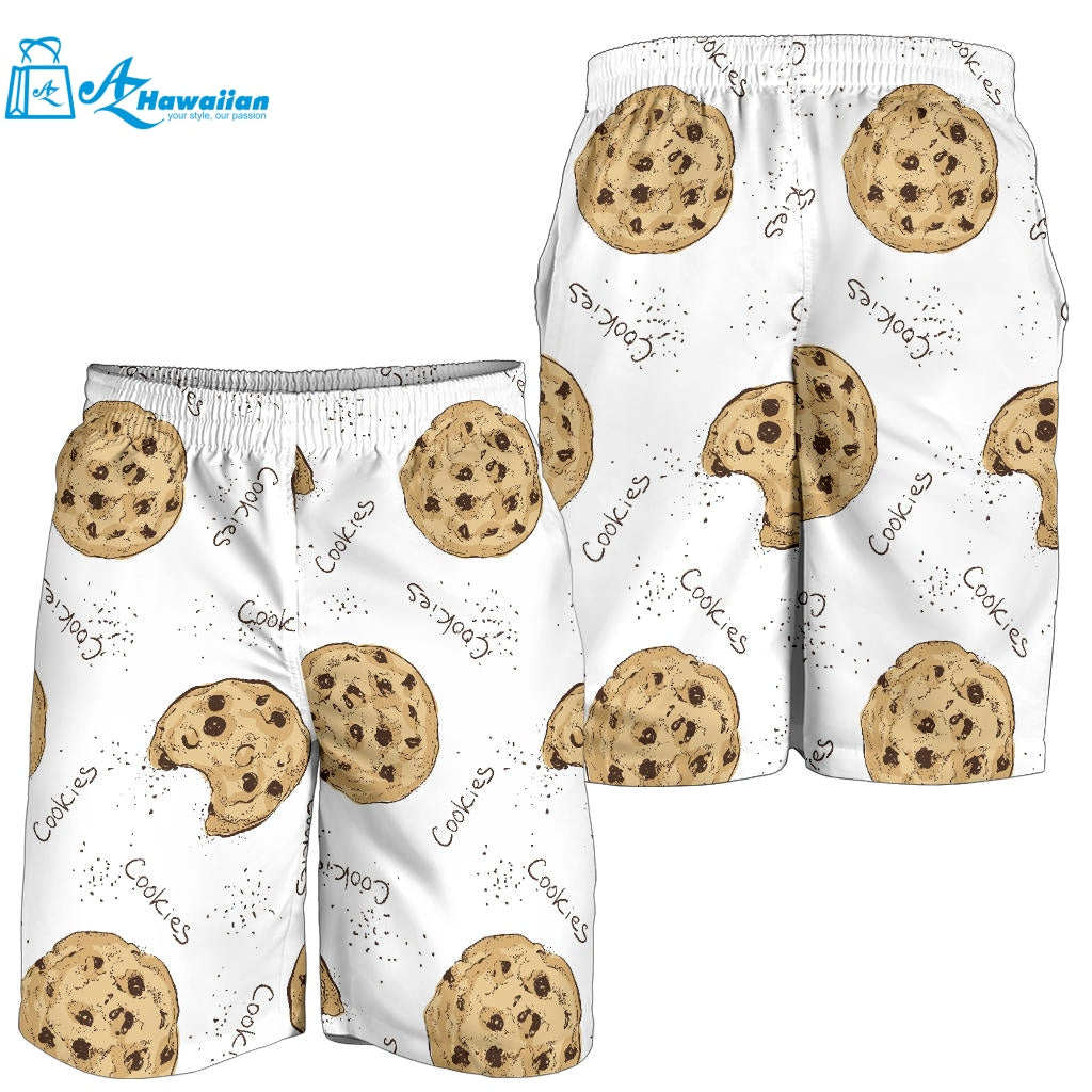 Sketch Style Cookie Pattern Men Shorts