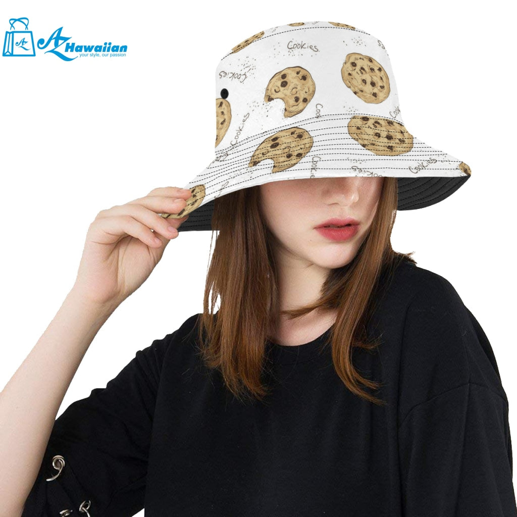 Sketch style cookie pattern Unisex Bucket Hat