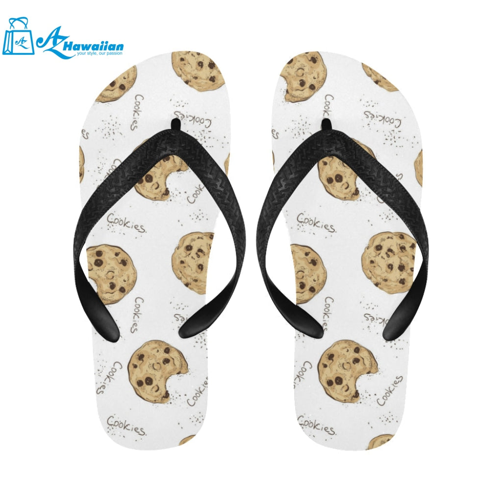 Sketch style cookie pattern Unisex Flip Flops