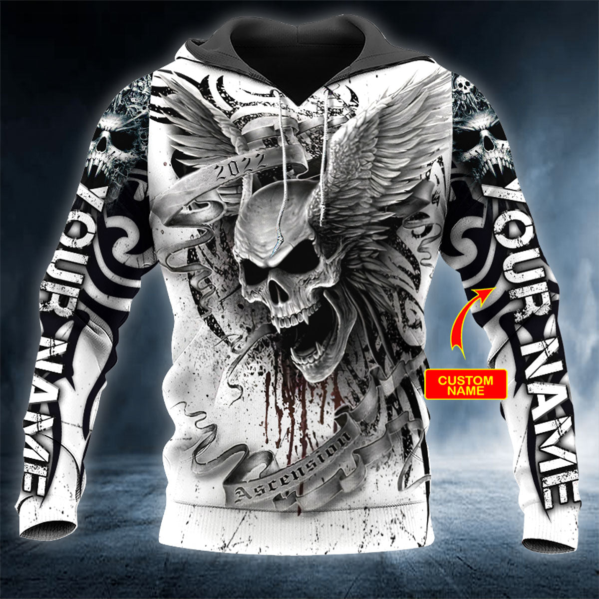 2022 Ascension Skull Personalized 3D All Over Printed Unisex Hoodie US Size