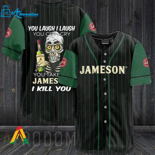 Skull Skeleton Jameson Baseball Jersey