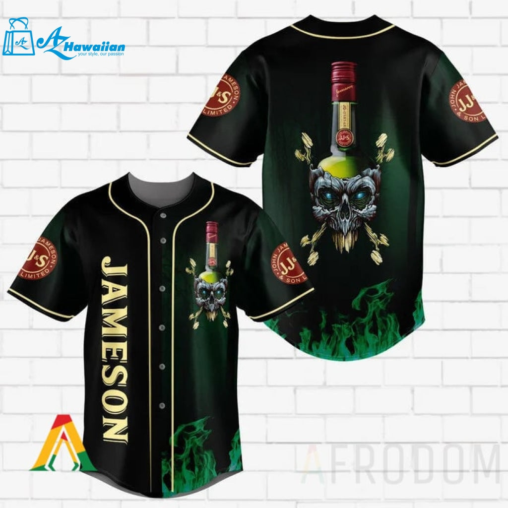 Skull With Jameson Baseball Jersey