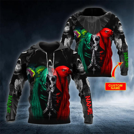 Pray Mexican Skull Personalized 3D All Over Printed US Unisex Size Hoodies