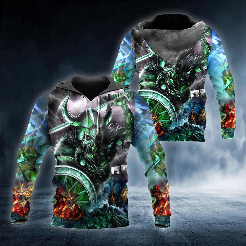 Fantasy Combatant Viking 3D All Over Printed Unisex Hoodie US Size