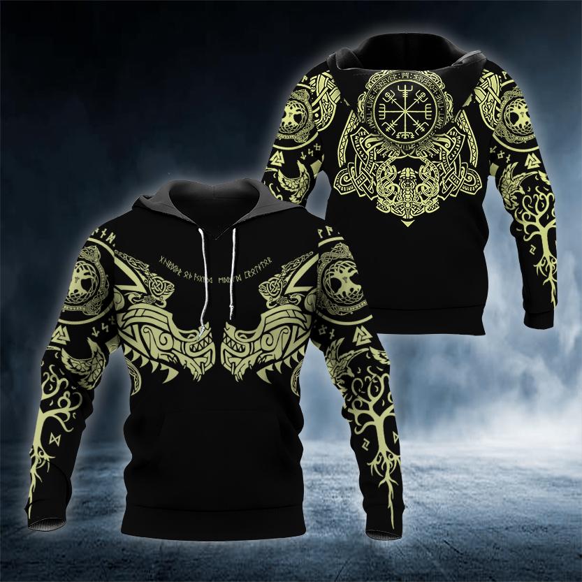 Dragon Viking 3D All Over Printed US Unisex Size Hoodies