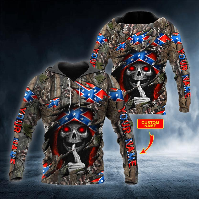 Inside CSA Hungting Personalized Skull 3D All Over Printed US Unisex Size Hoodies