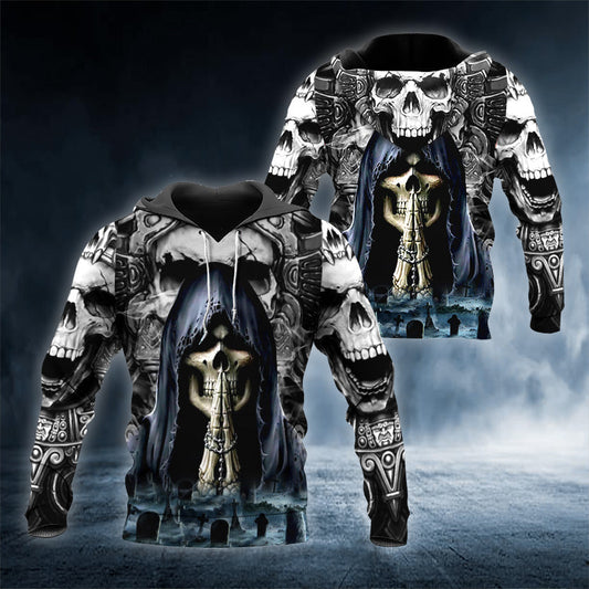 Praying For The Death Skull 3D All Over Printed Unisex Hoodie US Size