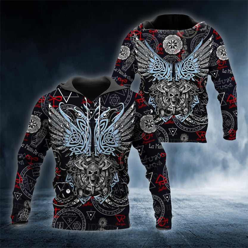 Immortal Warrior Viking 3D All Over Printed Unisex Hoodie US Size