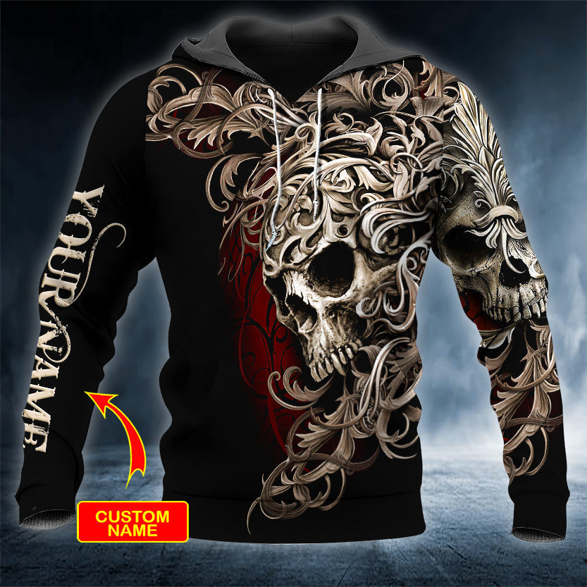 The Forgotten Man Scroll Skull Personalized 3D All Over Printed Unisex Hoodie US Size