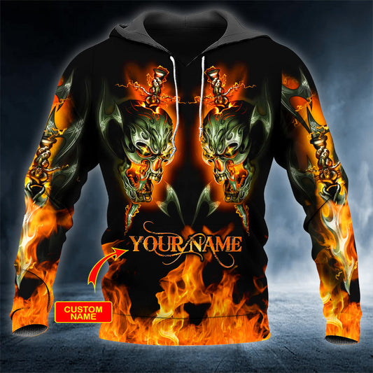 Electrical Flashover Twins Skull Personalized 3D All Over Printed Unisex Hoodie US Size