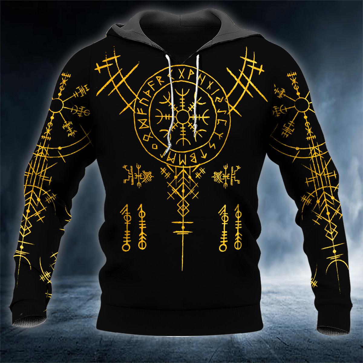 Helm Of Awe Viking Tattoo 3D All Over Printed Unisex Hoodie US Size