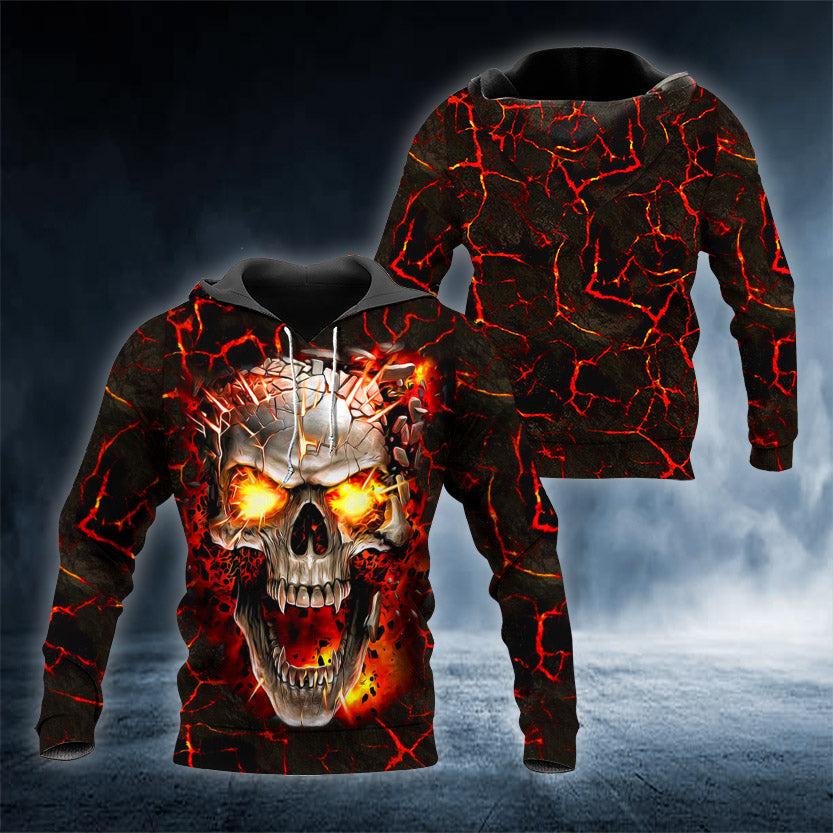 Blast Skull 3D All Over Printed Unisex Hoodie US Size