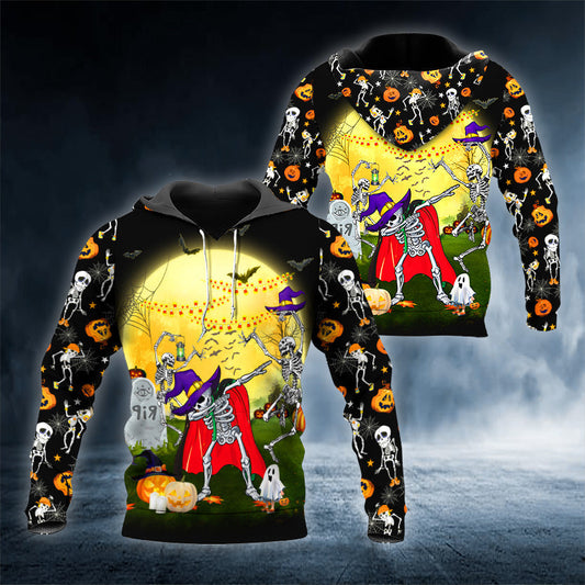 Halloween Party Skull 3D All Over Printed Unisex Hoodie US Size