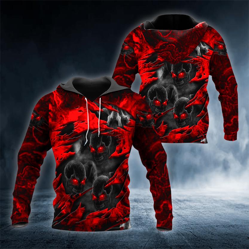 Ghost Inside Skull 3D All Over Printed US Unisex Size Hoodie