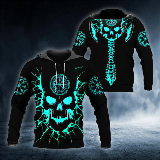 Vahala Viking Blue 3D All Over Printed US Unisex Size Hoodie