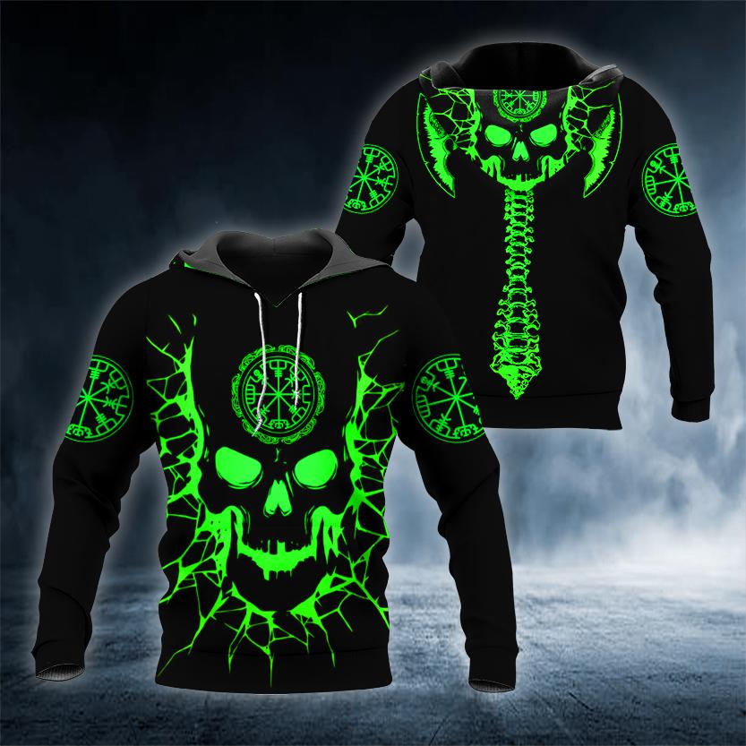 Vahala Viking Green 3D All Over Printed US Unisex Size Hoodie