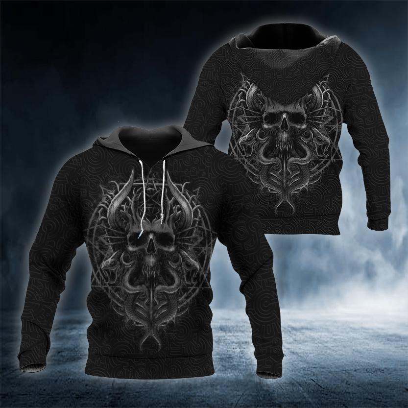 Mandala Head Skull 3D All Over Printed US Unisex Size Hoodie