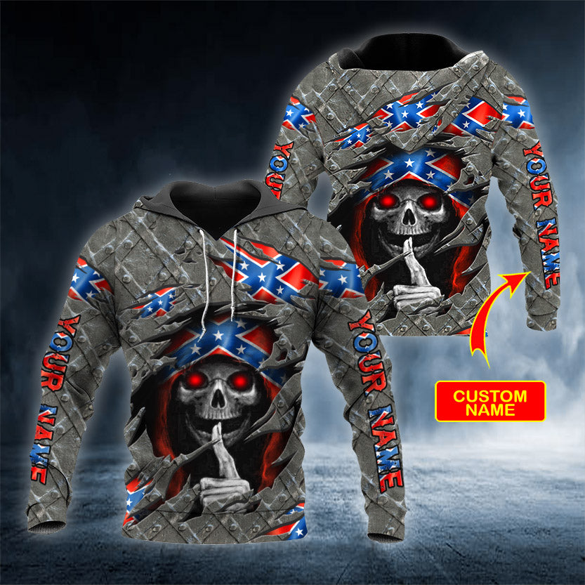 Inside CSA Personalized Skull 3D All Over Printed Unisex Hoodie US Size