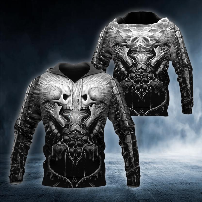 War Skull 3D All Over Printed US Unisex Size Hoodies