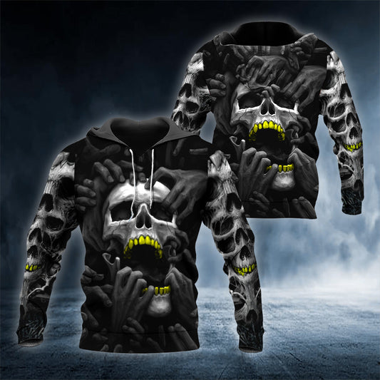 Ghost Hands Corpses Skull 3D All Over Printed Unisex Hoodie US Size